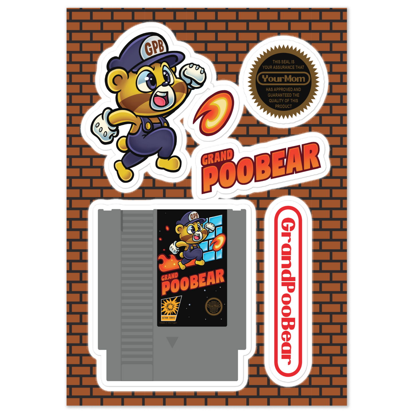 Retro Cart Sticker Sheets