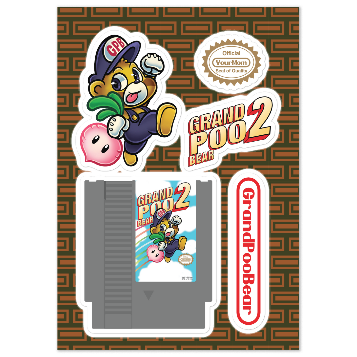 Retro Cart Sticker Sheets
