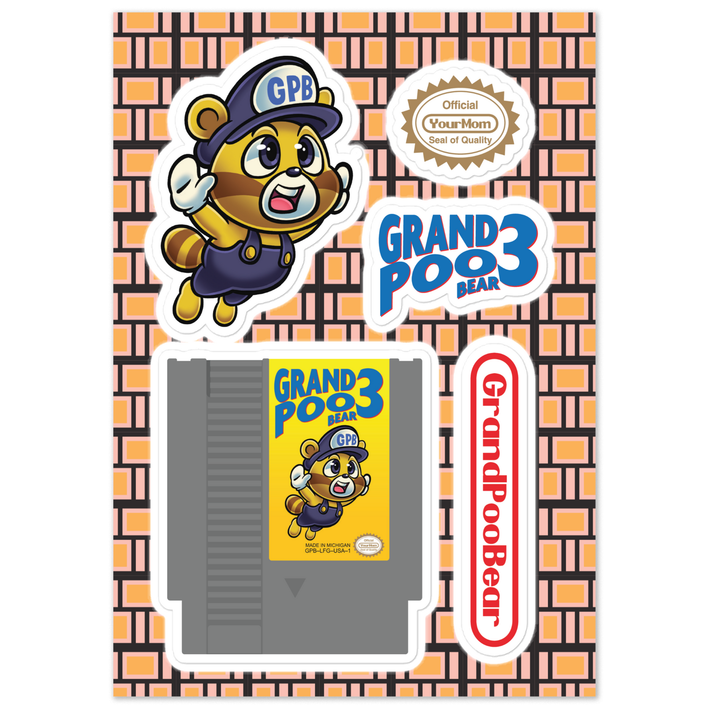 Retro Cart Sticker Sheets