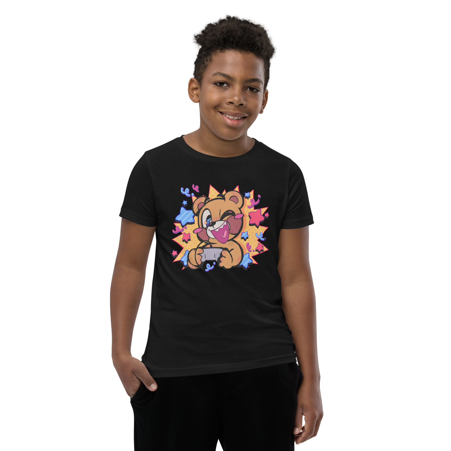 Comic Pop Gamer Jugend-T-Shirt