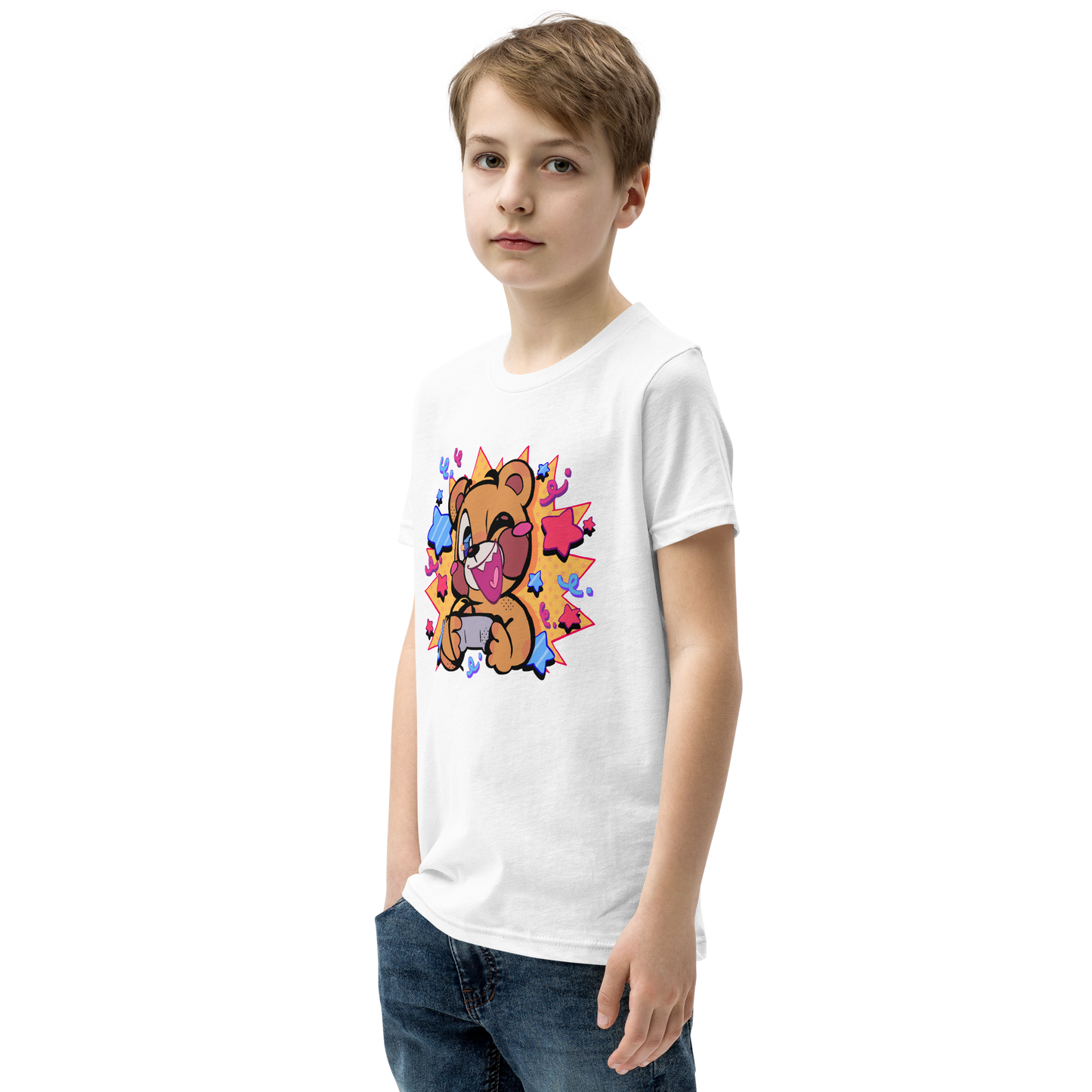 Comic Pop Gamer Jugend-T-Shirt