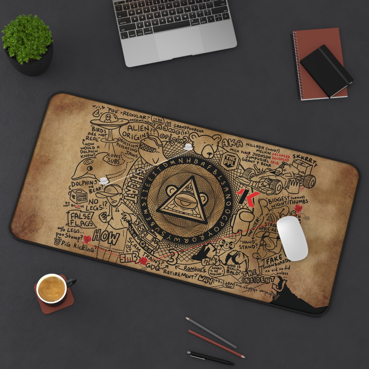 PooLuminati Desk Mat
