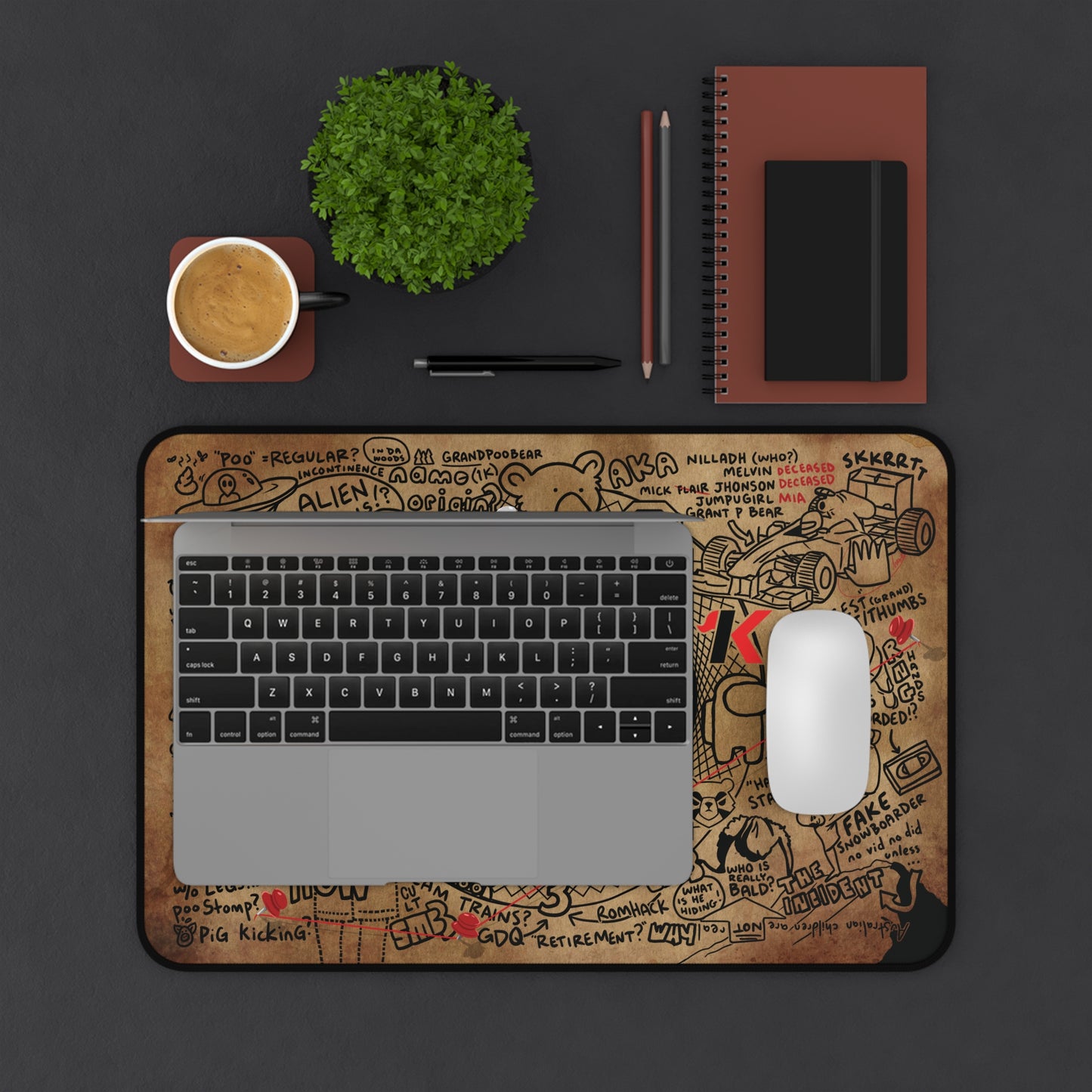 PooLuminati Desk Mat