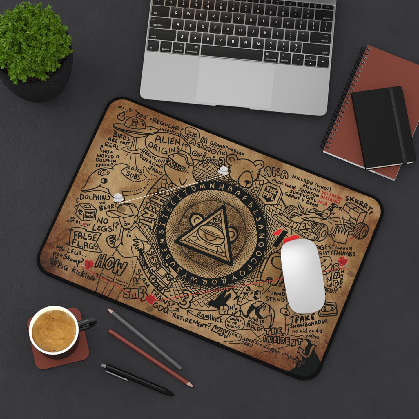 PooLuminati Desk Mat