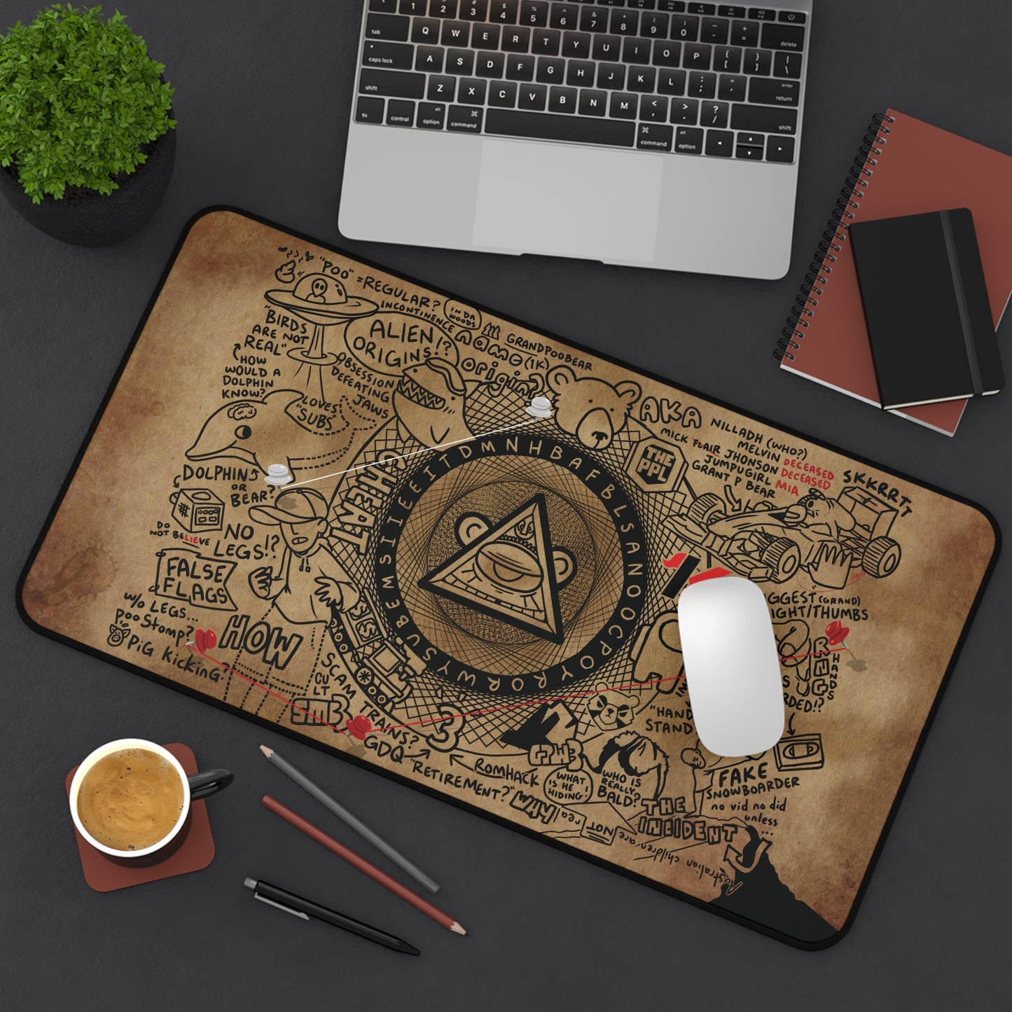 PooLuminati Desk Mat