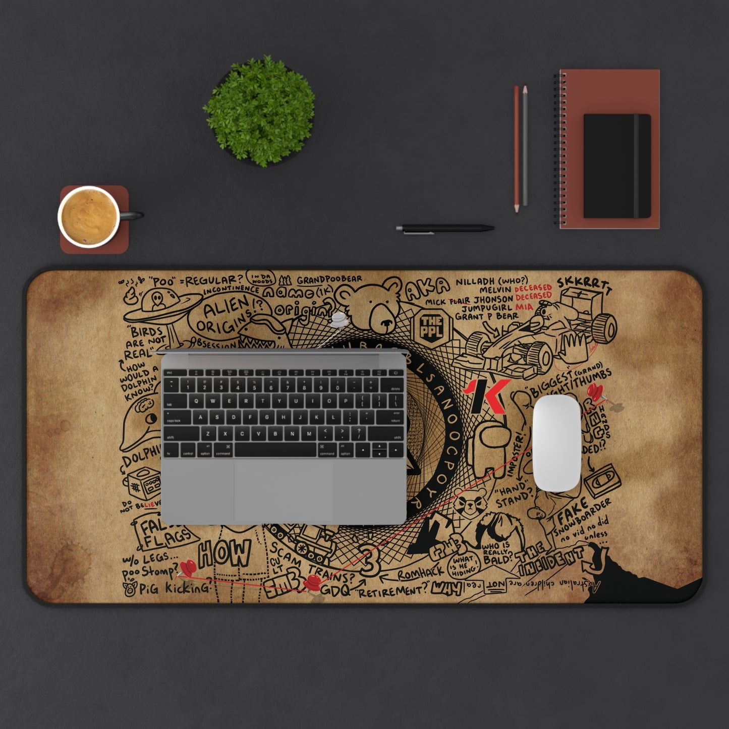 PooLuminati Desk Mat