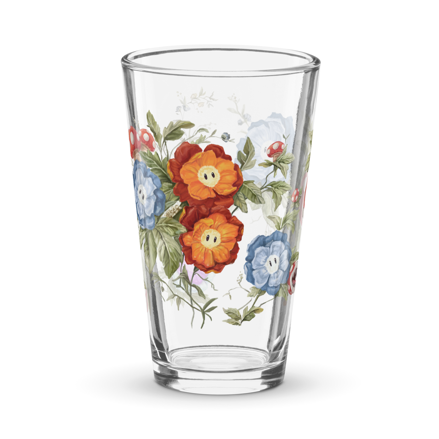 Floral Pint Glass