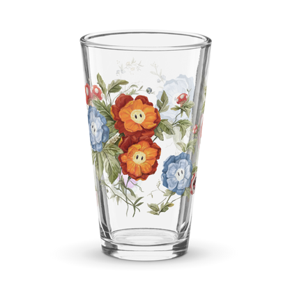 Floral Pint Glass