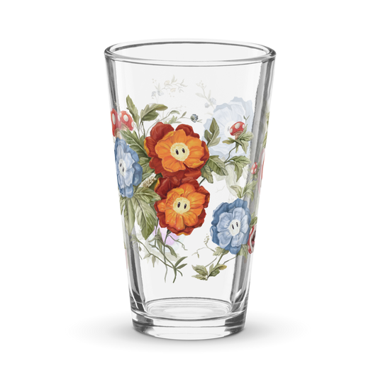 Floral Pint Glass