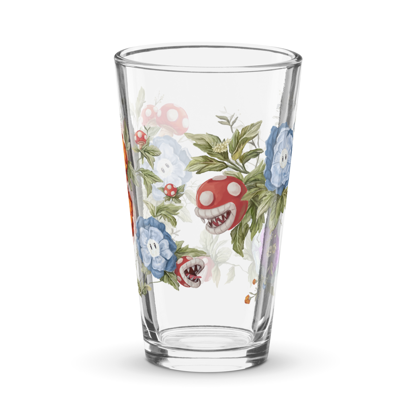 Floral Pint Glass