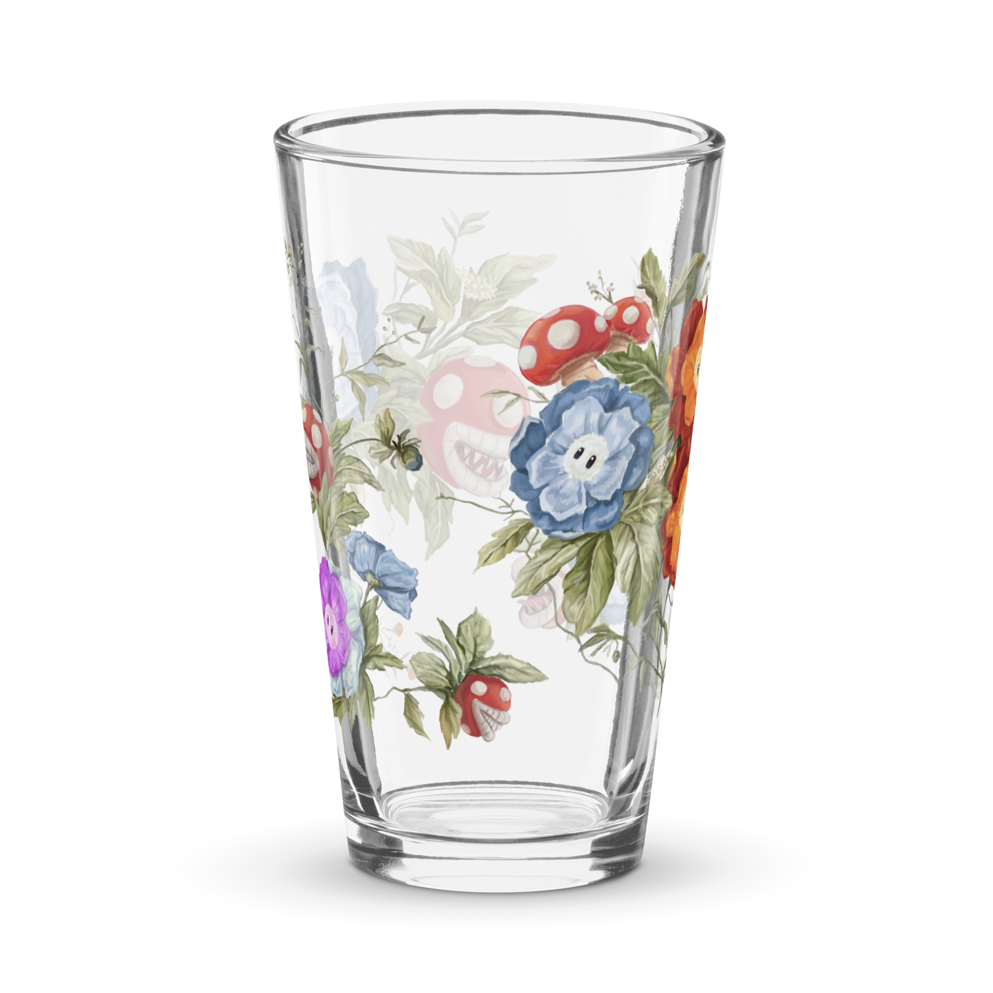 Floral Pint Glass